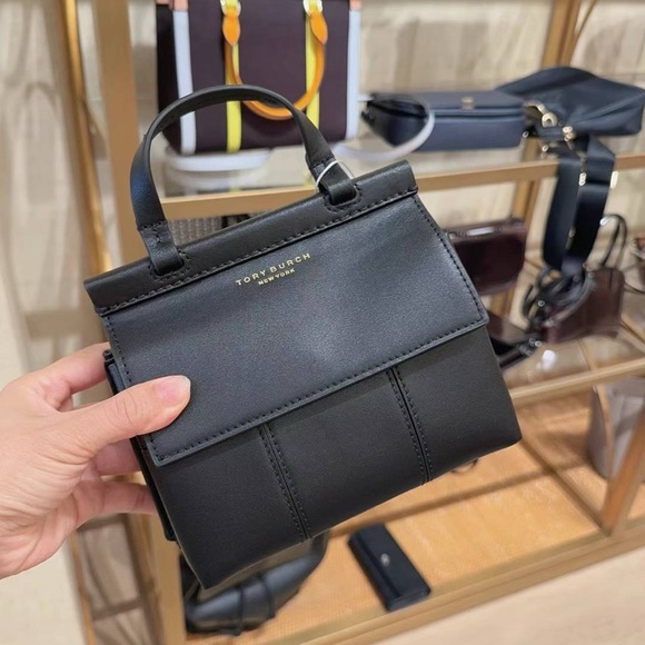 Tory Burch Block-T-Mini Satchel Handbag - Picture 9 of 9